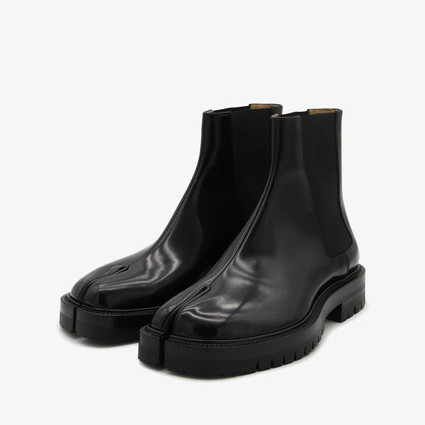 Black Calf Leather Slip-On Boots Unisex - ARNO CONTI